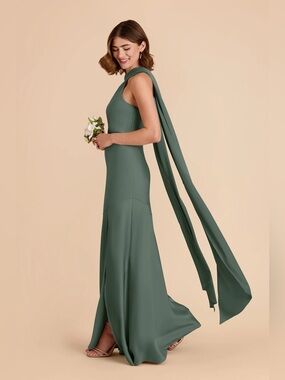 Birdy grey Eileen Dress Matte Satin Eucalyptus NEW size L